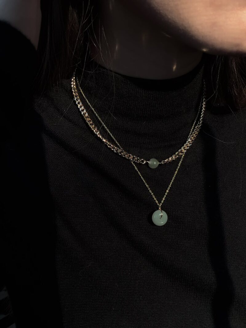 Coin — Green Jade Hollow Necklace - Image 5