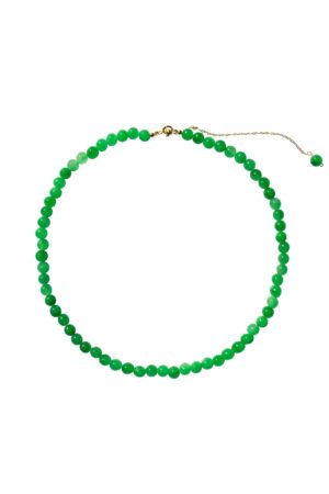 Lime — Green Jade Beaded Necklace