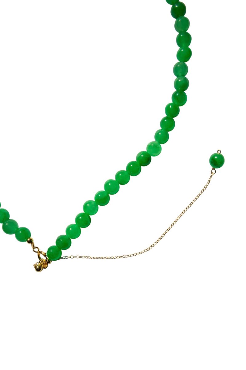 Lime — Green Jade Beaded Necklace - Image 3