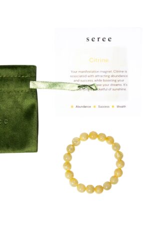 Manifest Collection | Abundance — Yellow Crystal Beaded Bracelet