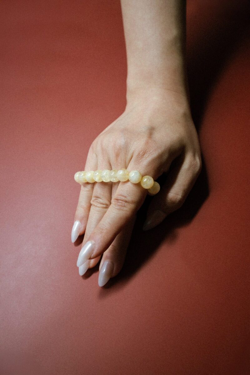 Manifest Collection | Abundance — Yellow Crystal Beaded Bracelet - Image 4