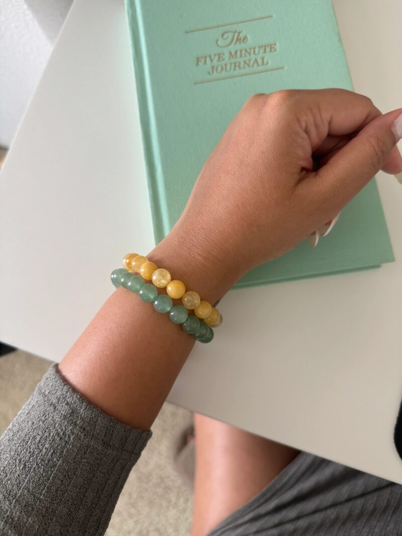 Manifest Collection | Abundance — Yellow Crystal Beaded Bracelet - Image 7