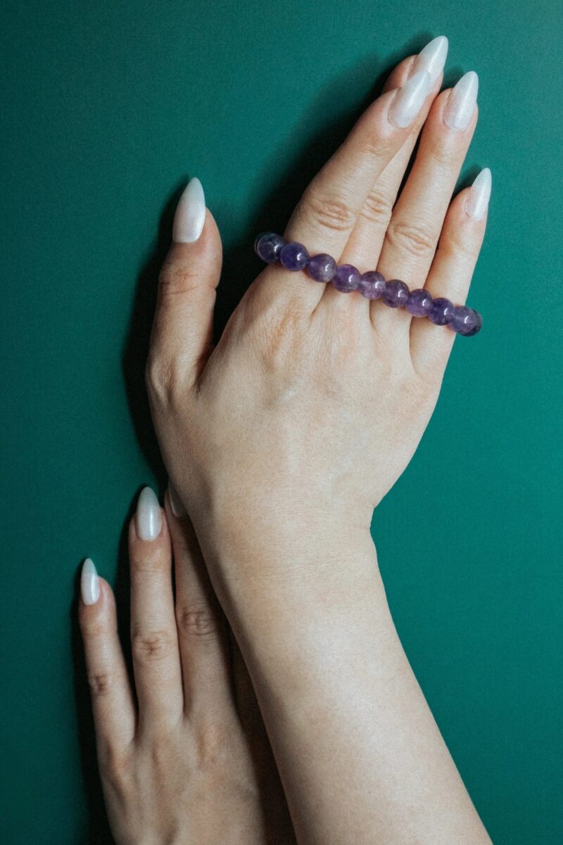 Manifest Collection | Calm — Purple Crystal Beaded Bracelet - Image 2