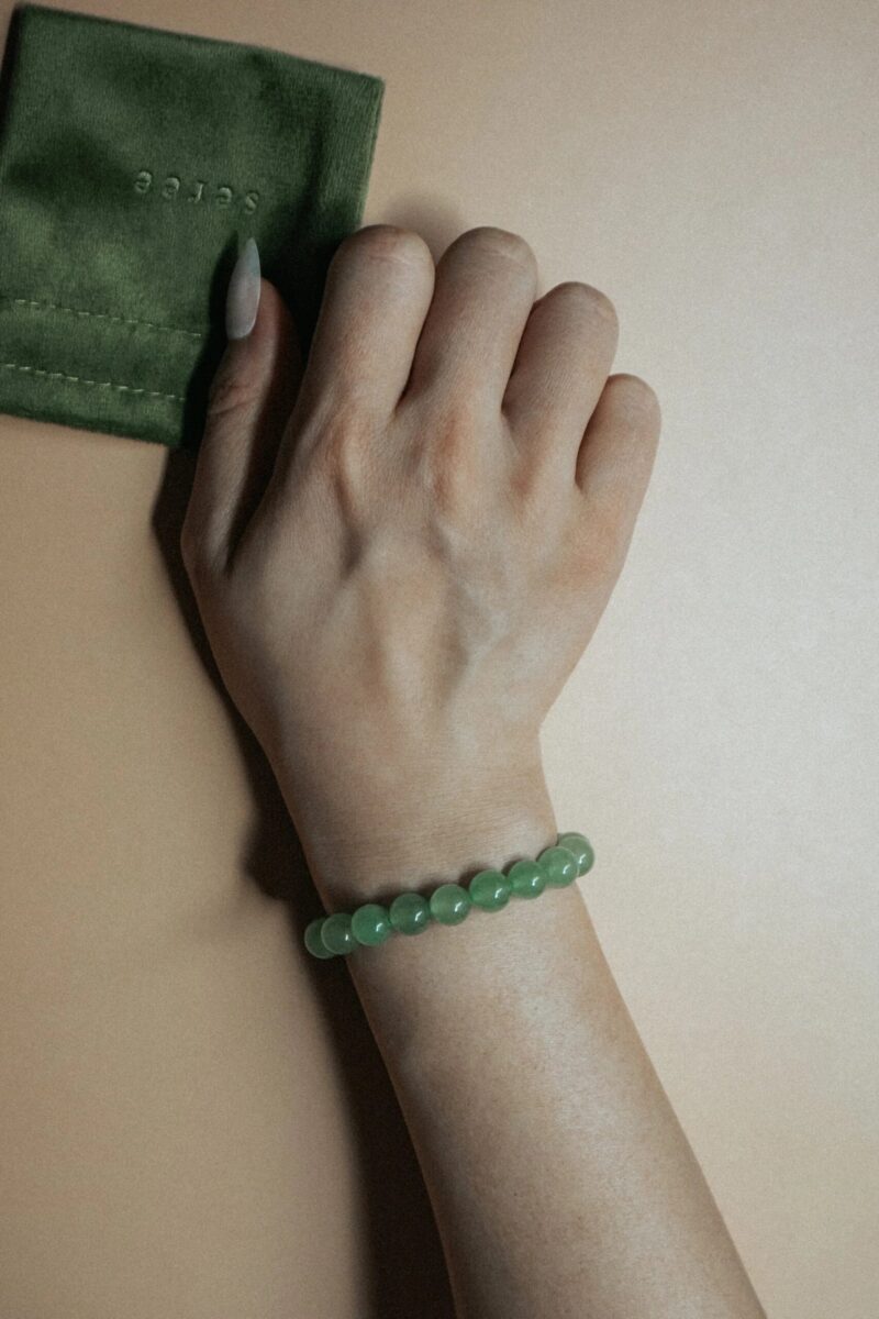 Manifest Collection | Luck — Green Crystal Beaded Bracelet - Image 2