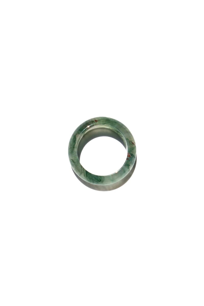 Seaweed  — Green Jade Stone Ring - Image 3