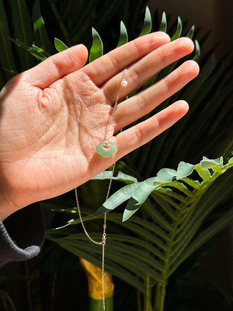 Cloud — Green Jade Pendant Necklace - Image 3