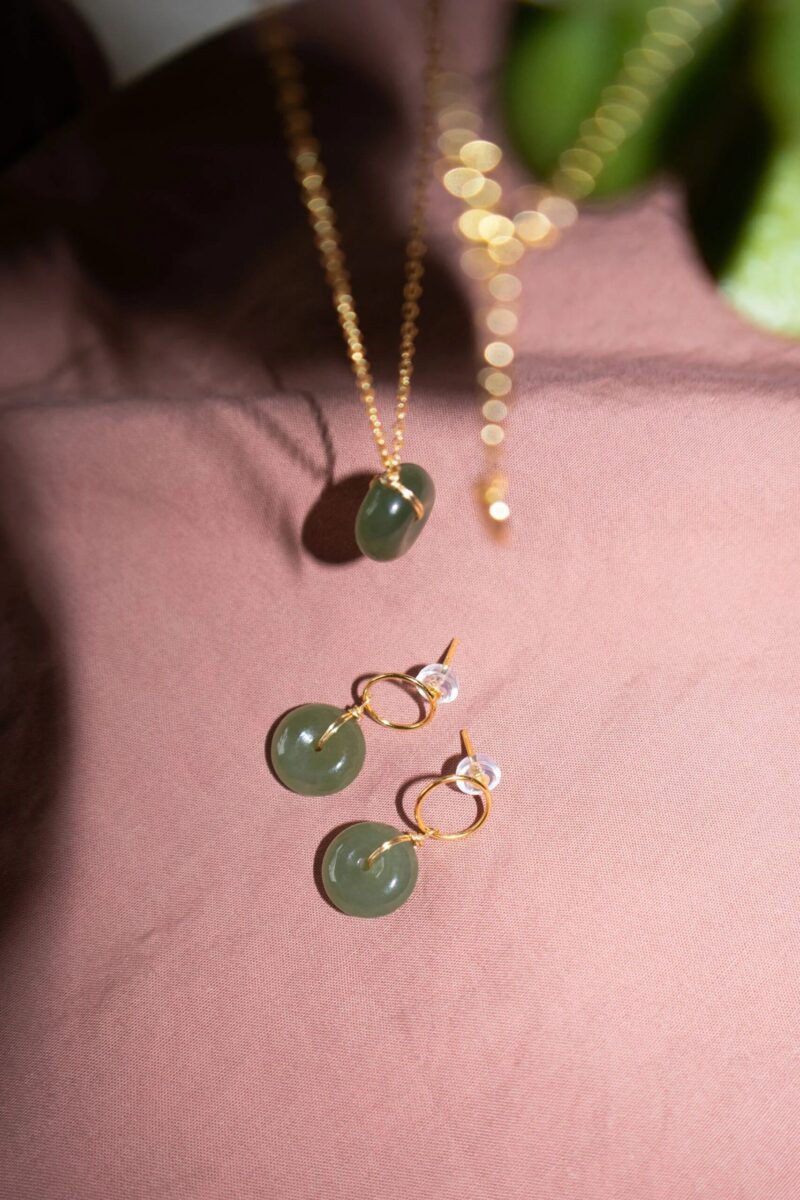 Coin — Green Jade Hollow Necklace - Image 4