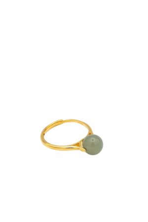 Equinox — Green Bead Jade Ring
