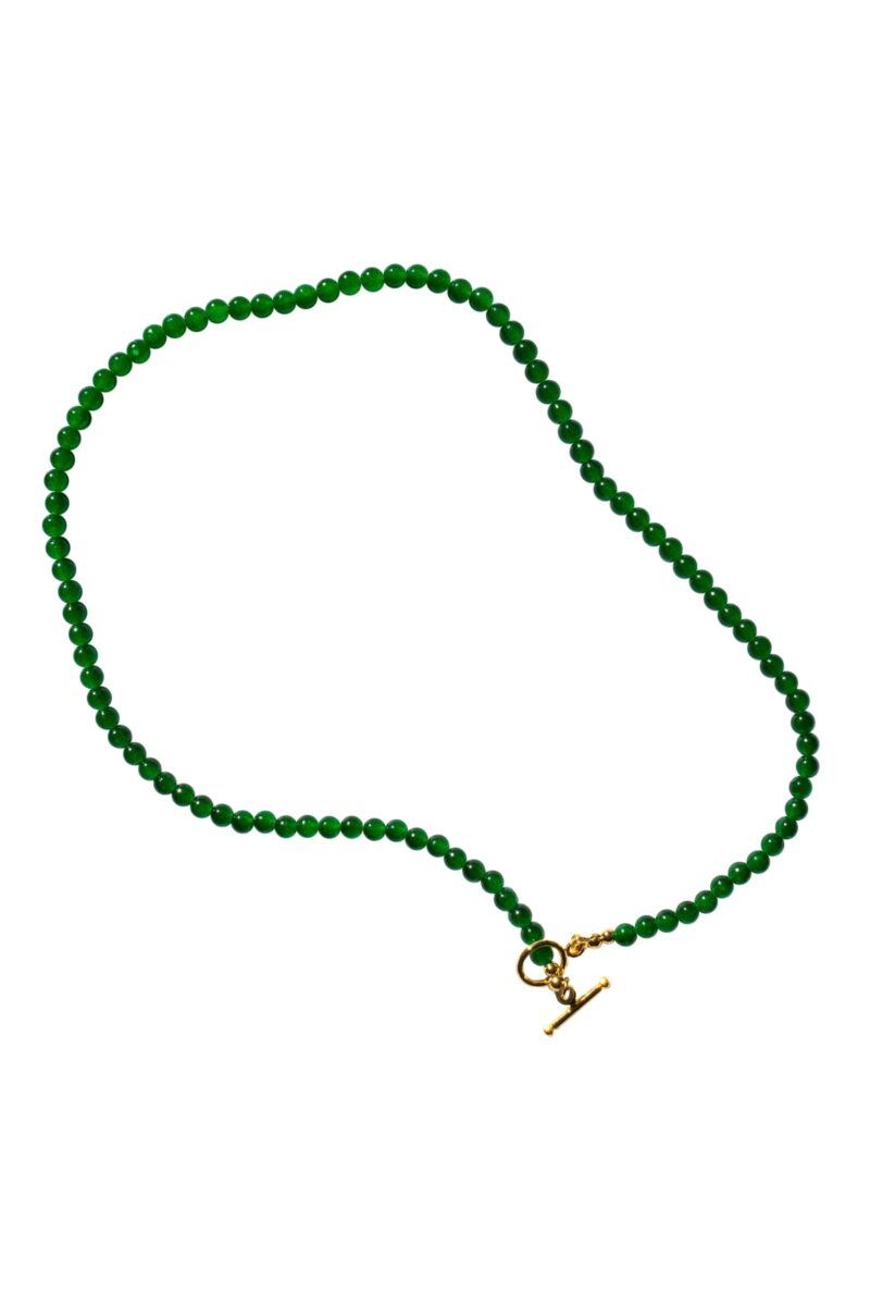 Forest — Green Chalcedony Beaded Necklace - Image 3