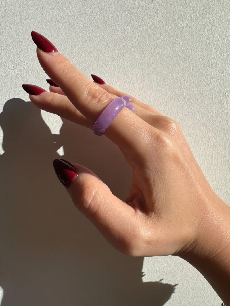 Lilac — Purple Jade Ring - Image 2