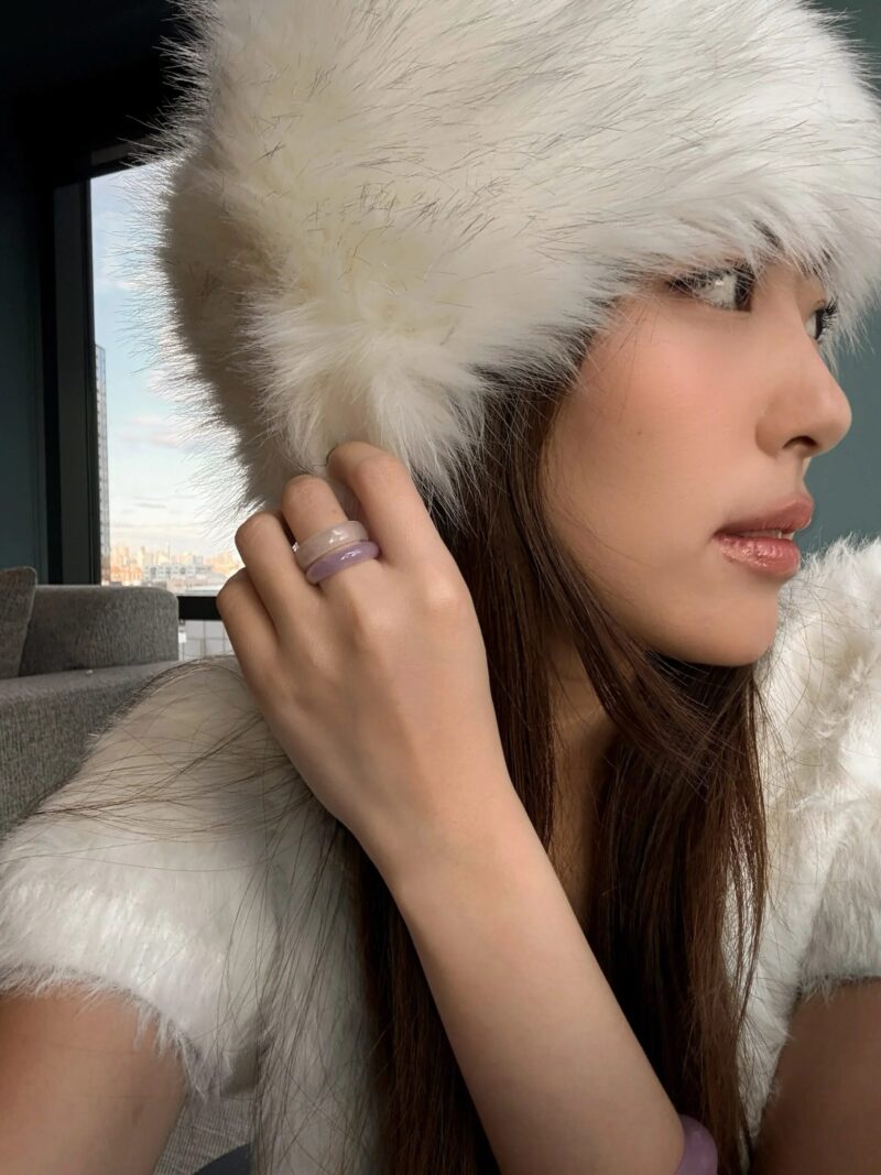 Lilac — Purple Jade Ring - Image 3