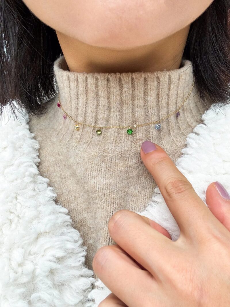 Lilian — Rainbow Zircon Necklace - Image 2