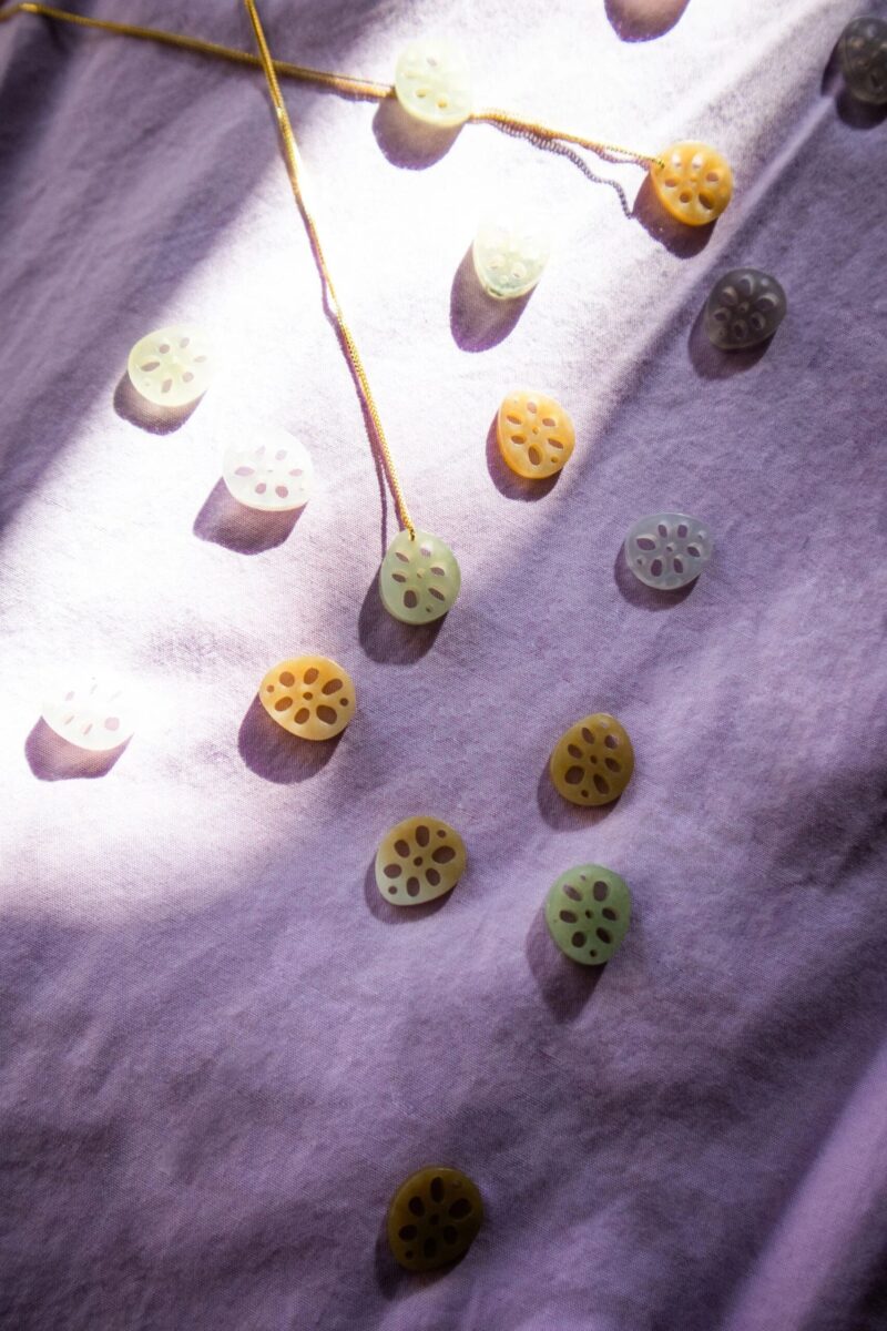 Lotus Root Jade Pendant Necklace - Image 3