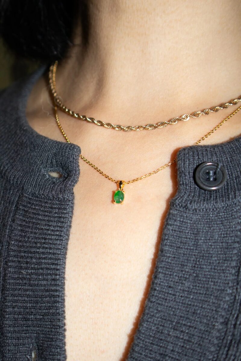 seree Atelier | Freya — Imperial Green Jade Necklace - Image 2