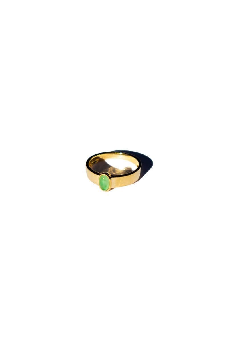 seree Atelier | Simone — Imperial Green Jade Gold Ring - Image 3