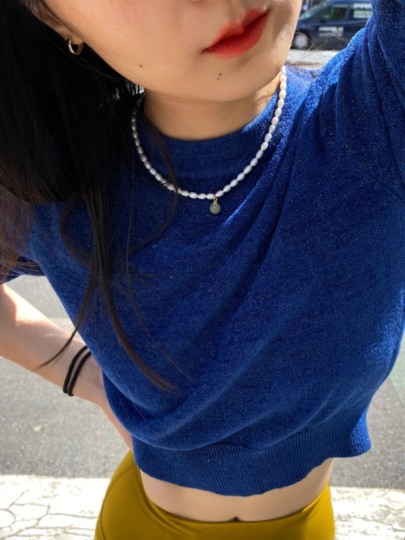 Belle — Pearl and Green Jade Choker - Image 4