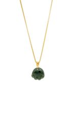 Cat Paw II — Green Jade Pendant Necklace