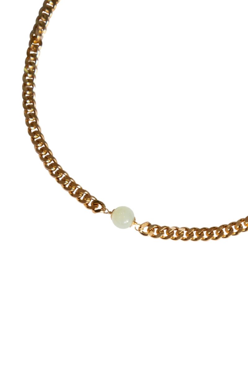 Charlotte — Green Jade Gold Chain Necklace - Image 5