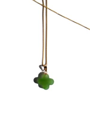 Clover — Green Jade Pendant Necklace