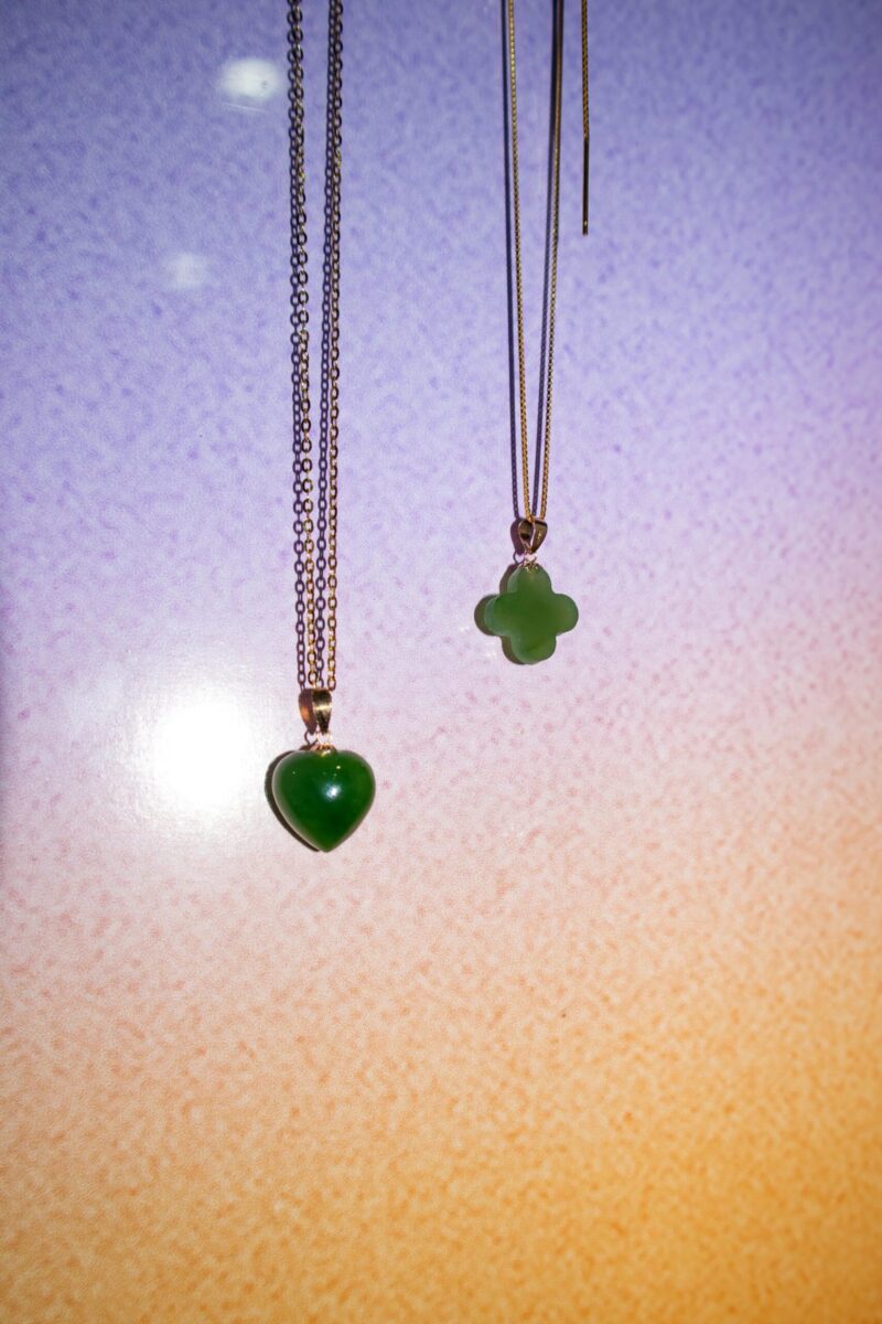 Clover — Green Jade Pendant Necklace - Image 4