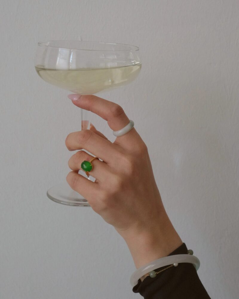 Dew — Green Jade Stone Ring - Image 2
