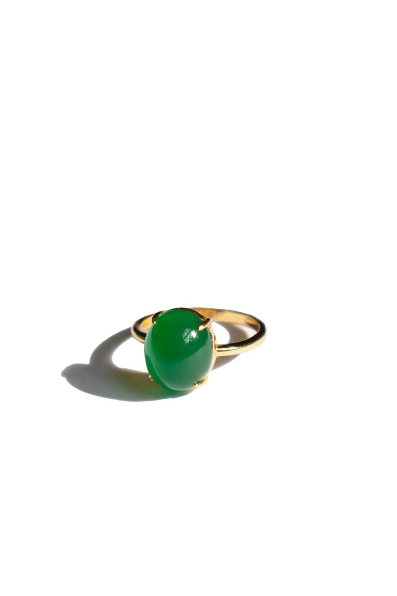 Dew — Green Jade Stone Ring - Image 4