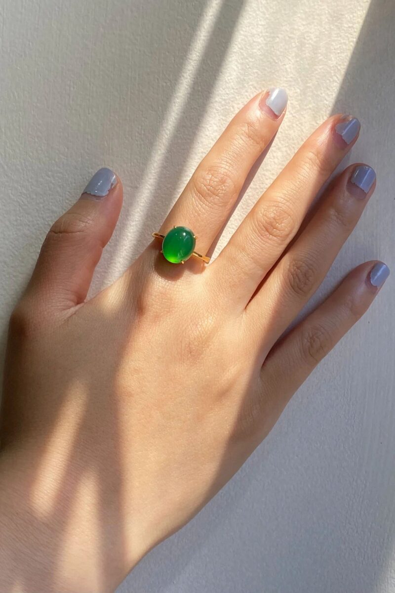 Dew — Green Jade Stone Ring - Image 5