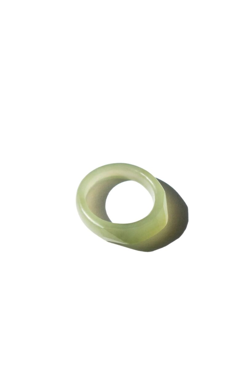 Dia — Structured Green Jade Ring - Image 3