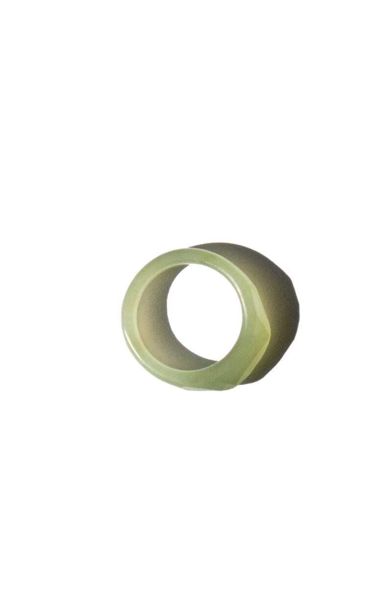Dia — Structured Green Jade Ring - Image 4