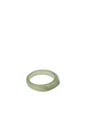 Dia — Structured Green Jade Ring