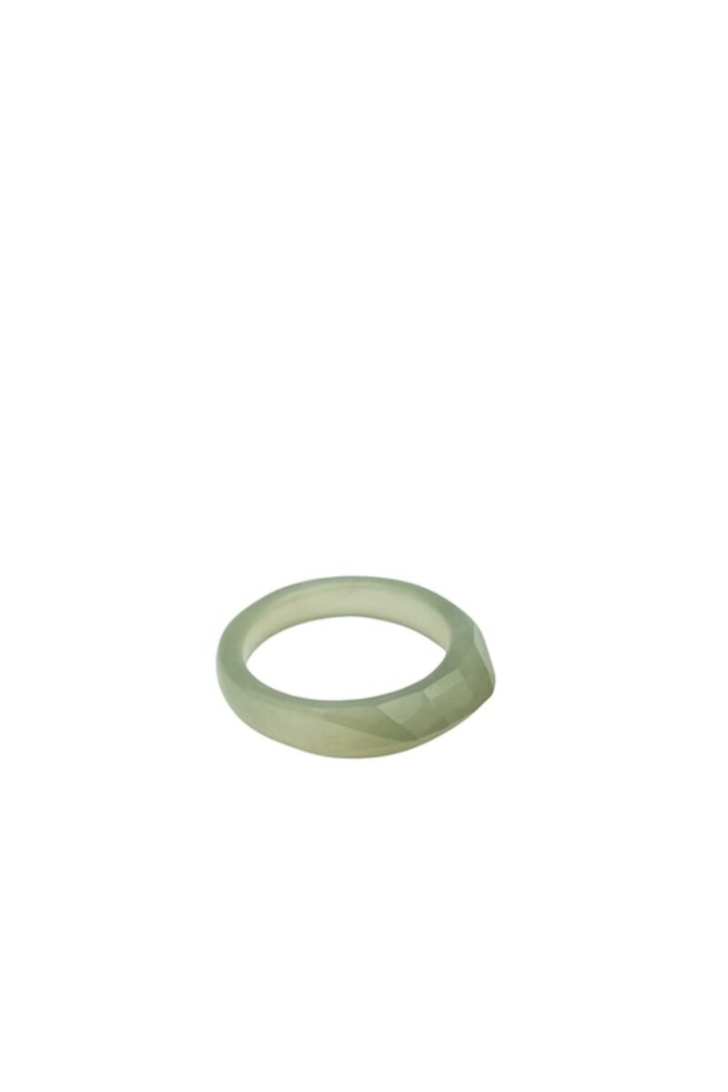 Dia — Structured Green Jade Ring