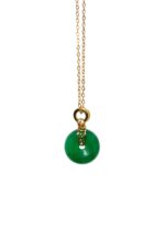 Donut — Green Jade Pendant Necklace