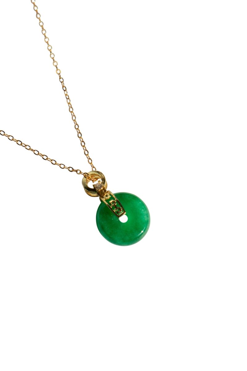 Donut — Green Jade Pendant Necklace - Image 3