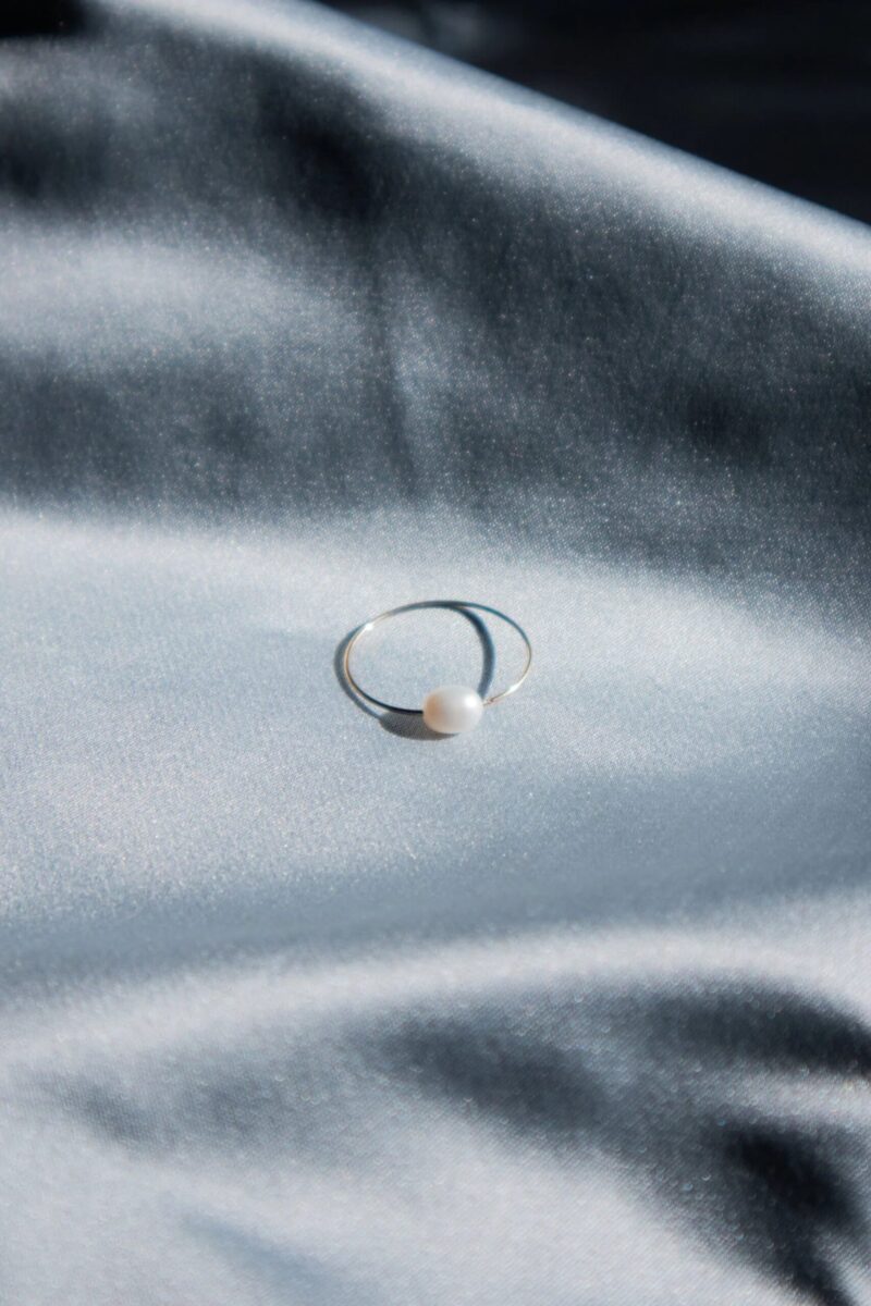 Eden — Freshwater Pearl Skinny Gold Ring - Image 4