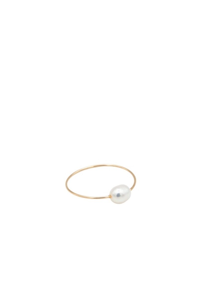 Eden — Freshwater Pearl Skinny Gold Ring