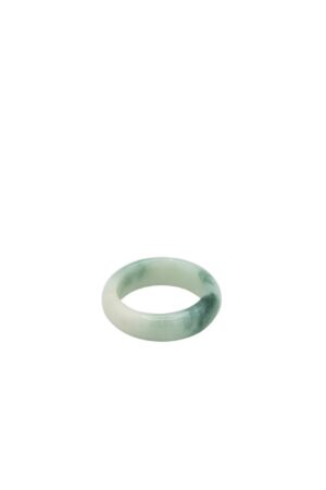 Koi — Mottled Green Jade Ring