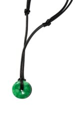 Medallion — Green Jade Cord Necklace
