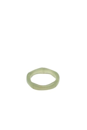 Mermaid — Off-White Skinny Jade Ring