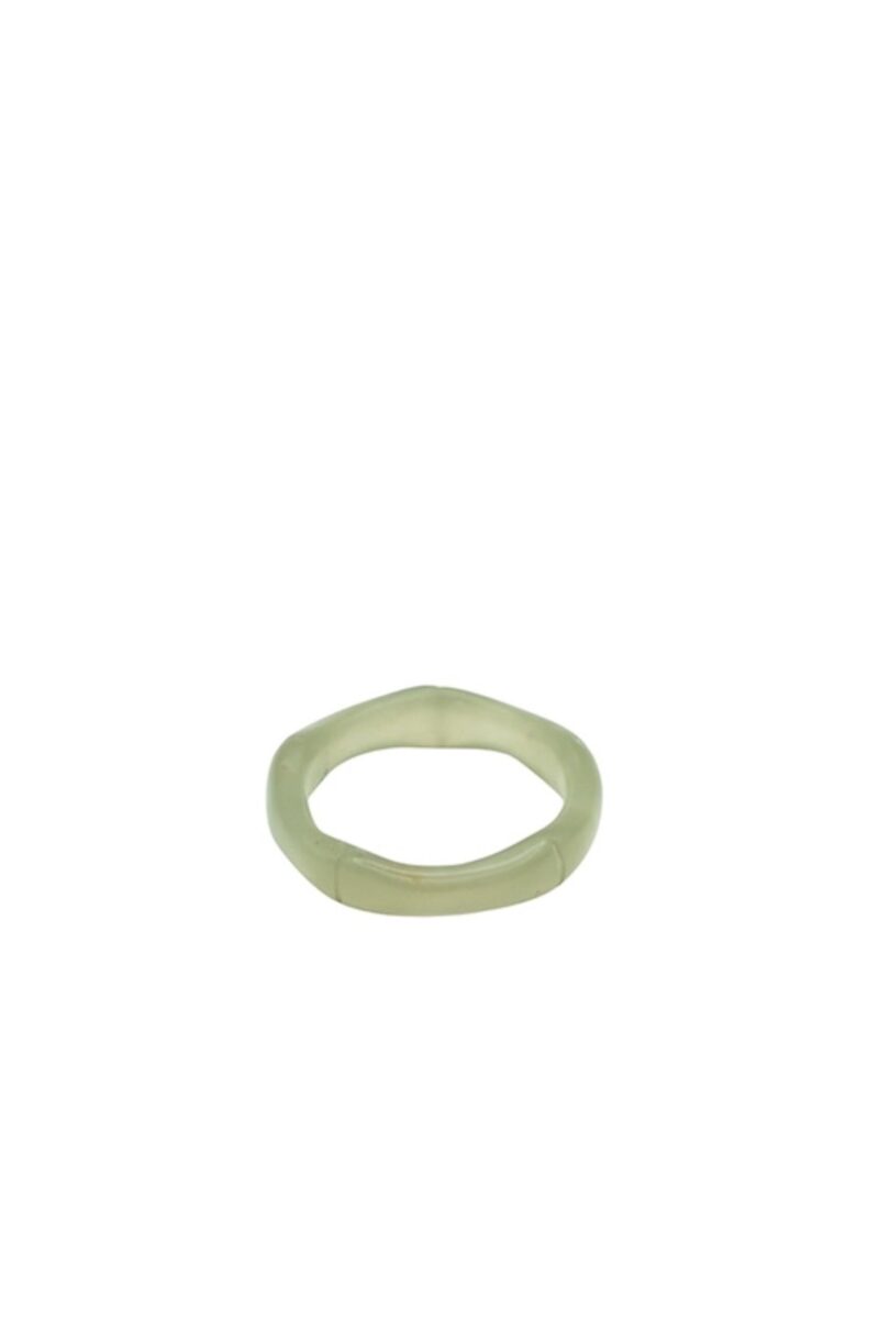 Mermaid — Off-White Skinny Jade Ring