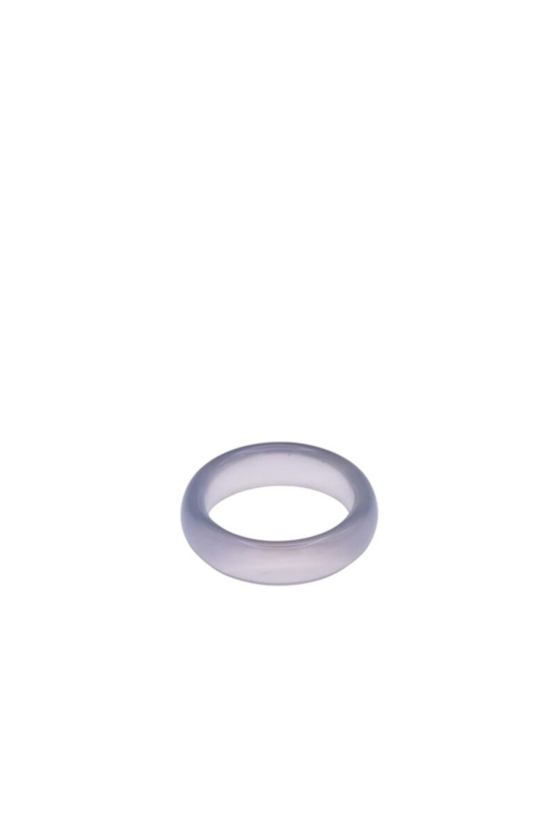 Mist — Grey Purple Jade Stone Ring