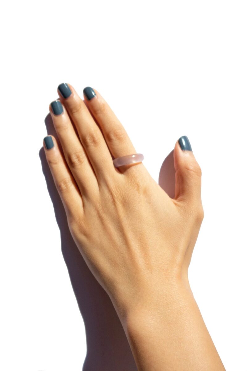 Mist — Grey Purple Jade Stone Ring - Image 2