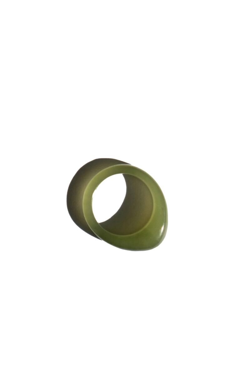 Pyra — Teardrop Green Jade Ring - Image 3