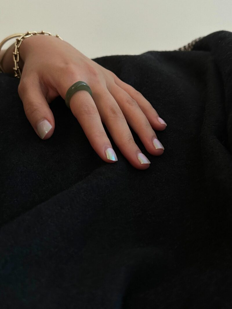 Pyra — Teardrop Green Jade Ring - Image 4
