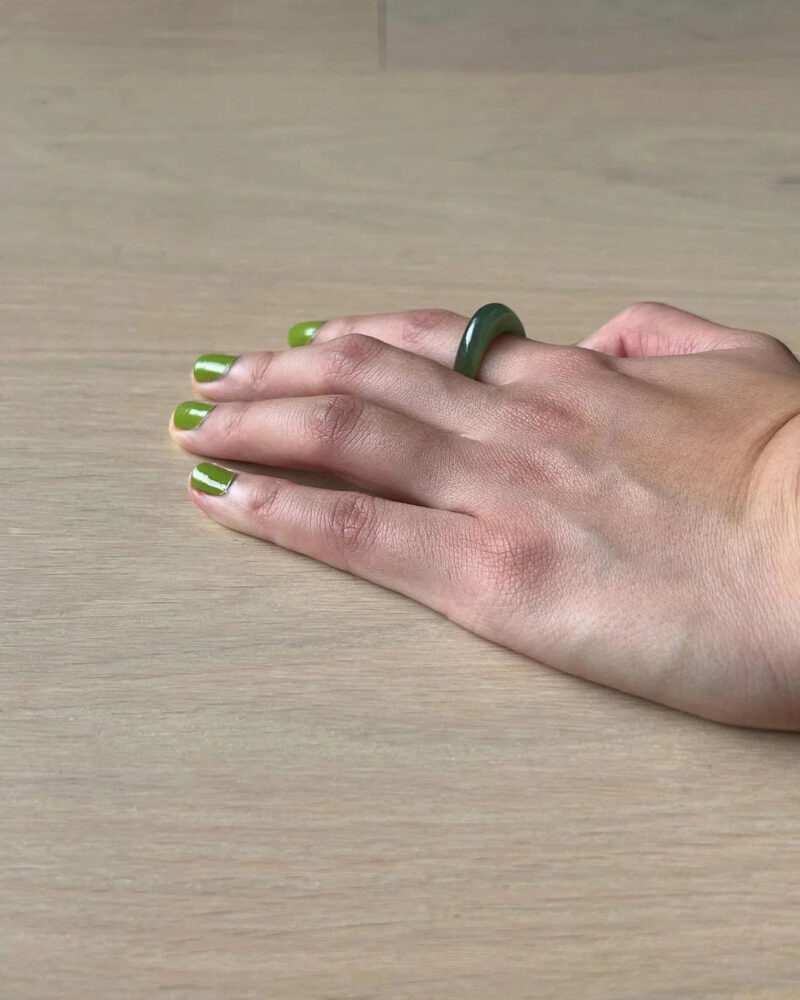 Pyra — Teardrop Green Jade Ring - Image 5