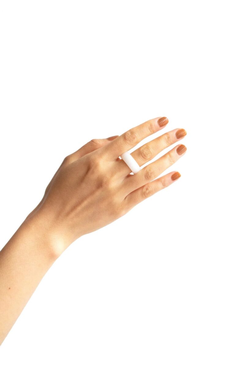 Tee — White Jade Stone Ring - Image 4
