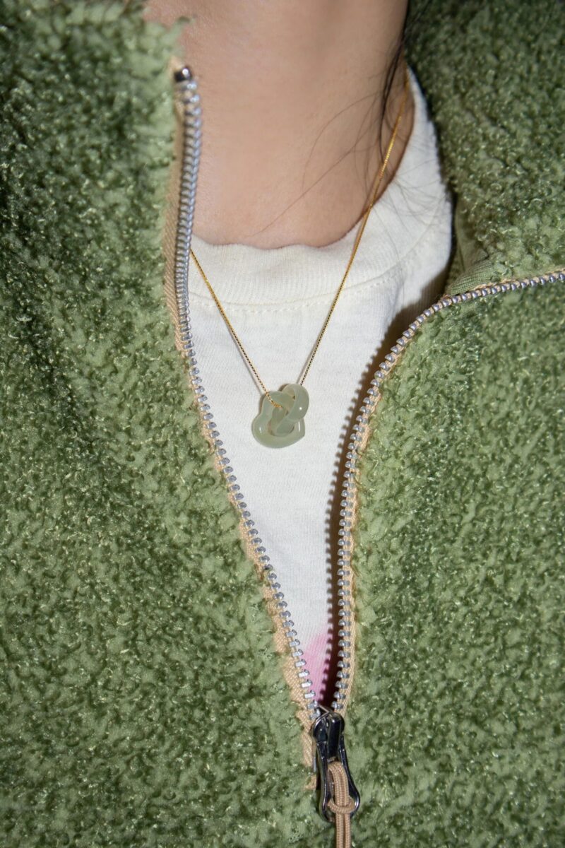 The Hearts — Interlocking Jade Pendant Necklace - Image 3