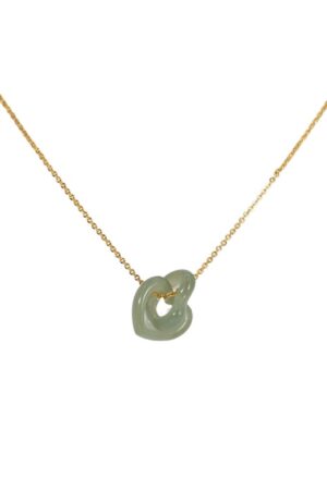 The Hearts — Interlocking Jade Pendant Necklace