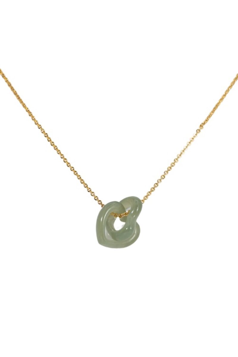 The Hearts — Interlocking Jade Pendant Necklace
